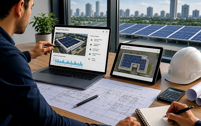 Consultoria técnica para projeto solar em comércio